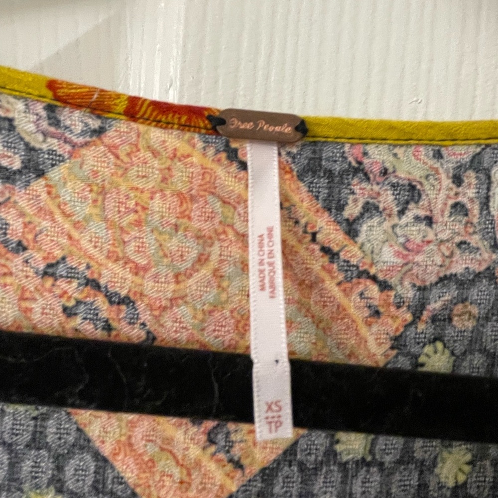 Free People Multicolor V-Neck Patchwork Maxi Dress - image 3